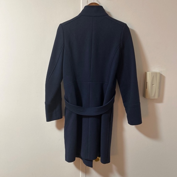 Theory Navy Wool Coat medium - Picture 3 of 4